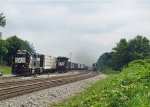 NS 5529 on train P92 waits for train 213 to pass before leaving the old yard